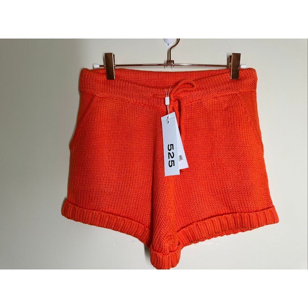 Revolve 525 America Tiger Lilly Orange Knit Audrey Shorts Size XS